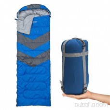 Sleeping Bag – Envelope Lightweight Portable, Waterproof, Comfort With Compression Sack - Great For 4 Season Traveling, Camping, Hiking, Outdoor Activities & Boys. (SINGLE) By Abco Tech 570762304